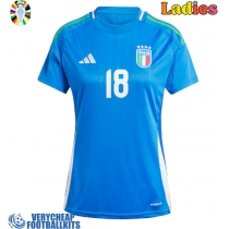 Italy Nicolo Barella #18 Replica Home Shirt Ladies Euro 2024 Short Sleeve